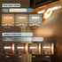 NBBUFF 3pcs Dimmable 3Color (3000K/4500K/6000K), 11.81" LED Motion Sensor Cabinet Lights, USB Rechargeable, Modes Night