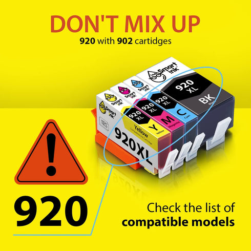 Smart Ink Compatible Ink Cartridge Replacement for HP 920 XL 8 Combo Pack (2 Black, 2 Cyan, 2 Magenta, 2 Yellow) for