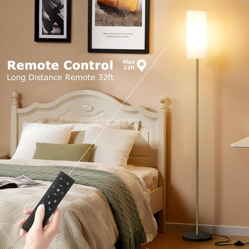 64'' Dimmable Ambimall Floor Lamps for Living Room with Remote Control and Stepless Colors Temperature & Brightness