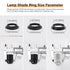 DiCUNO Lamp Shade Rings, E26 Light Socket Collar Ring, Black Threaded Reducer 1-3/8 Inches (34mm) and 1-1/2 Inch (39mm), Hanging Lamp Holder Parts, (34mm * 2pcs; 39mm * 2pcs)