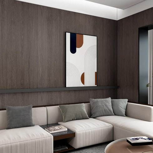 16x354in TOTIO Dark Brown Wood Grain Contact Paper Black Walnut Textured Peel and Stick Wallpaper Air Guide Slot Design