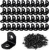 40 Pcs L Bracket Stainless Steel Corner Brace Sets, 90 Degree Right