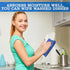 12Pcs Blue Cotton Towels for Cleaning, Washable Rags, Reusable, Super Absorbent, 24 x 16.5 in