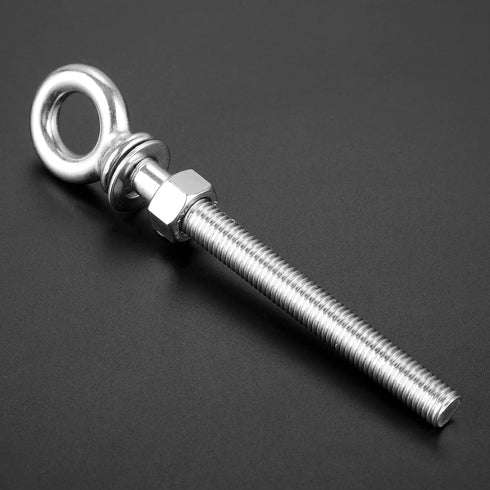 M12*120 Stainless Steel Lifting Eye Bolts with Washer Nut, Heavy Duty Eyebolts Screws for Indoor Outdoor Use