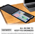 Heavy Duty A4 Waterproof Clipboard, Nursing Plastic Folder with Storage Clip Boards for Teacher, Doctor, Offices - Black