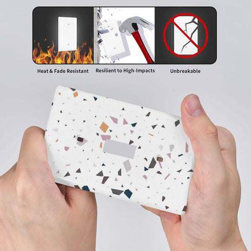 Terrazzo Single Toggle Light Switch Plate, Decorative Electrical Wall Cover Plate