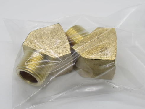 Brass 45 Degree Street Elbow, 3/4" Male x 3/4" Female NPT, 2 Pack