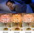 3 Pink Feather Table Lamp with Gold Finish - Color Changing LED Bedside Desk Lamp, Modern Romantic Night Light
