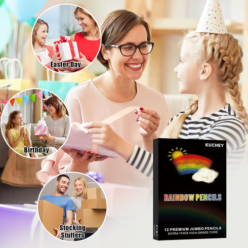 KUCHEY 12 5-12 Art Supplies Teen Girl Boys Gifts Trendy Stuff, Colored Rainbow Pencils, Stocking Stuffers for Kids