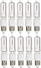 Pack of 10 100 Watt JDE11 Halogen candelabra bulb100W T4 120V Light