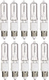 Pack of 10 100 Watt JDE11 Halogen candelabra bulb100W T4 120V Light