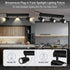 14.8ft 3 Hallway(GU10 Bulb) Plug-in Track Lighting LED, Track Light Fixtures Ceiling, Black Plug in Wall Lights