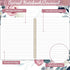 Spiral Notebook, 8.5" x 11", Journal with Thick Paper & Back Pocket, 144 Pages, Twin-Wire Binding, Floral