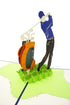 Golf 3D Pop Up Greeting Card for All Occasions - Love, Birthday, Retirement, Thank You, Get Well, Fathers, Mothers Day