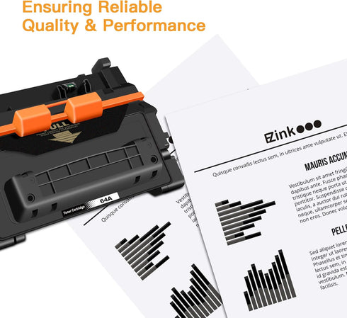 E-Z Ink Compatible Toner Cartridge Replacement for HP 64A CC364A 64X CC364X for Laserjet P4014N P4015N (Black)