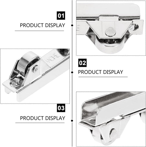 Angoily 10PCS Showcase Window Roller, Mini Sliding Door Rollers Replacement for Sliding Cabinet Door