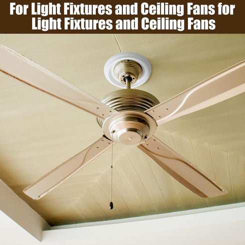 4 9.8" 4" Moukeren Pieces Ceiling Medallion Molded PU Ceiling Fan Medallions for Light Fixtures OD x ID Smooth White