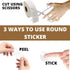 Performore Crystal Clear Transparent 1" Round Stickers, Self Adhesive Envelope Tab Sealer, 1000 Stickers Per Roll