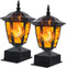 Dynaming Solar Flame Post Lights Outdoor, Solar Powered Lamps Fence Post Cap