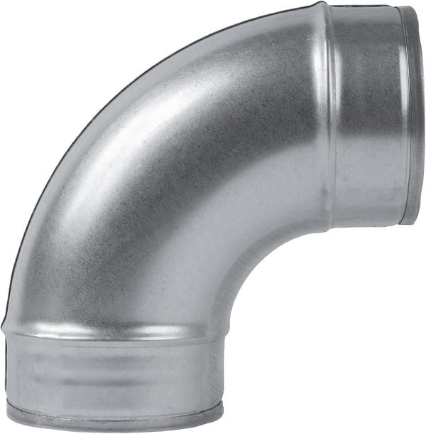 4" Inch 90 Degree Galvanized Steel Duct Elbow: Pressed Industrial Connector for Ventilation Pipe Fitting