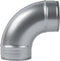 4" Inch 90 Degree Galvanized Steel Duct Elbow: Pressed Industrial Connector for Ventilation Pipe Fitting