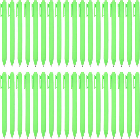PATIKIL 100 Pack Black Barrel Click Pens, 1.0MM Retractable Ballpoint Pens, Smooth Writing Office Supplies, Green