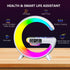 FuyoSegen 4-in-1 Wireless Speaker Charger Light,LED Bedside Lamp Alarm Clock,Mood Night Light,Speaker & Wireless