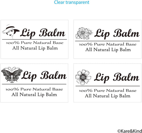Kare & Kind Value Pack of 400 Labels - 8 Different Designs for Lip Balm Containers, Self Adhesive