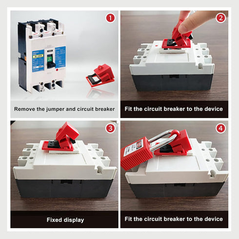 Circuit Breaker Lockout Device for 480/600 Clamp-on Electrical Single Pole Breaker (3Pcs)