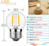 G40 E26 1W Low Wattage LED Vintage Bulbs Small Globe Nightlight 10 Watt Edison Style Bulb, 2700K Warm White Non Dimmable 6Pack by Dimmwat