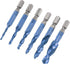 uxcell Combination Drill and Tap Bit Set M3 M4 M5 M6 M8 M10 with 1/4" Hex Shank, High Speed Steel Countersink Tapping