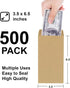 Money Envelopes, 500 Pack Kraft Cash Envelopes, Small Parts Envelopes with Gummed Seal, 3.5 x 6.5 Inches