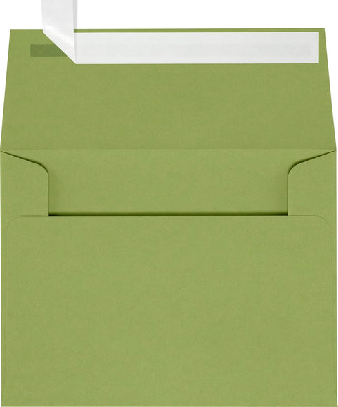 LUXPaper A2 Invitation Envelopes | Peel & Press | Avocado Green | 4 3/8" x 5 3/4" | 70lb. Text | 50 Qty