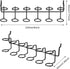 Hotop 2 Pieces Pegboard Utility Hooks - Screwdriver Holder, Six-Tool Organizer Racks Accessory Multi-Ring Holder for