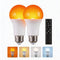 MXhme Amber Sleep Light Bulbs with Remote Control, 800LM 9W (60W Equivalent),Circadian Rhythm