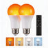 MXhme Amber Sleep Light Bulbs with Remote Control, 800LM 9W (60W Equivalent),Circadian Rhythm