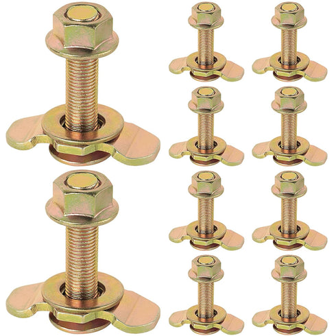 L Track Threaded Stud Fittings, Pack of 10 Double Stud Lug Fitting for Tie Down with L Track Rails