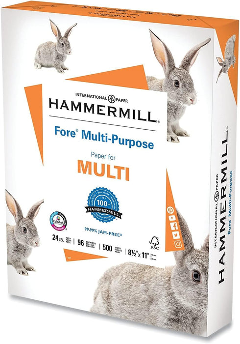 Hammermill Printer Paper, Fore Multipurpose 24 lb Copy Paper, 8.5 x 11