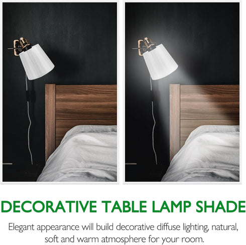 Bulb 5.51X4.92X3.54In LALAFINA Clip on Lampshade Cloth Lamp Cover for Bedroom Table Floor Lamps Portable Pleated Lamp