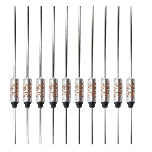 SF70E-73 Degree Metal Thermal Cutoffs, Thermal Fuse 10A 250V for Motor, 10Pcs