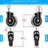 Office Chair Wheels, Replacement Rubber Wheels, Universal Fit 3 Inch Chair Casters, Heavy-Duty, Noise Free, 5 Pack