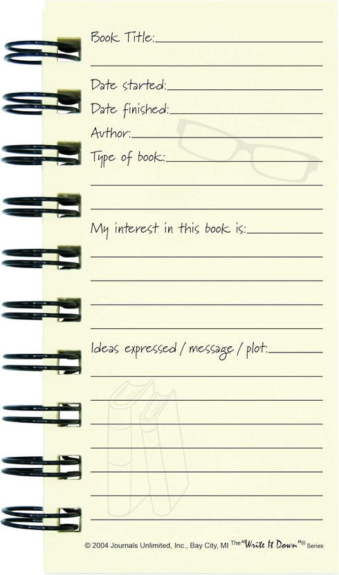 Write it Down Series by Journals Unlimited, Guided Journal, Books I've Read, Mini-Size 3”x5.5”