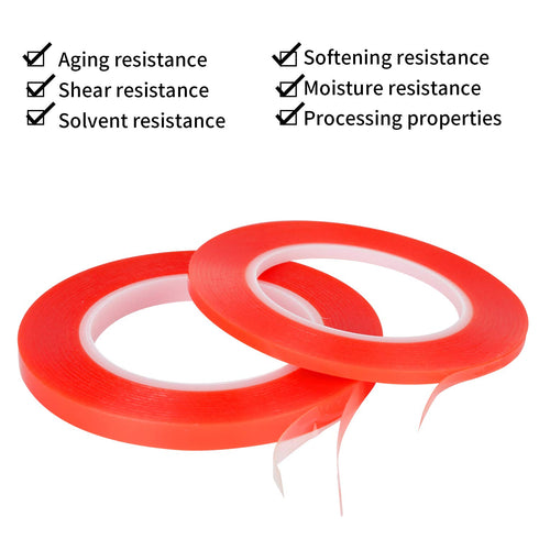 Kaisiking Double Sided Adhesive Tape, 5mm / 10mm x 25M Heat Resistant Transparent Acrylic Tape for LCD Screen Repair