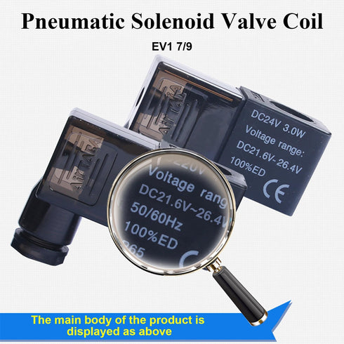 Fielect DC 24V Pneumatic Solenoid Valve Coil Electric Air Valve Replacement Parts, Plug Connector