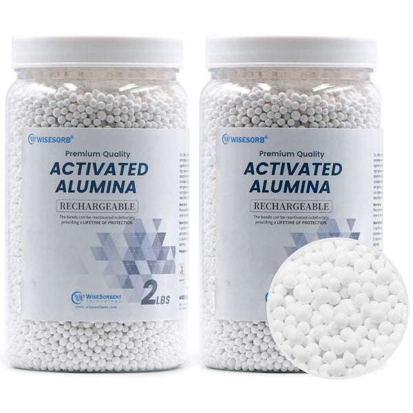 Wisesorb 4 LBS Activated Alumina, Reusable Desiccant Dehumidifier, Alumina Desiccant for Moisture Control