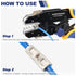 Haisstronica 220pcs Non Insulated Butt Connectors Kit for Wiring, Pure Copper AWG24-8 Crimp Connector