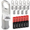 SELTERM 10pcs Battery Lugs Kit - 6 Awg 5/16" Stud Ring Terminal Connectors with 12pcs Heat Shrink Tubing
