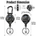 Upgraded Heavy Duty Retractable Keychain, MNGARISTA 2 Pack with Belt Clip & Carabiner, 31.5" Stainless Steel Cable
