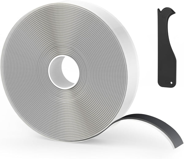 Butyl Tape Black 1.6” x 30 Ft, Premium Butyl Caulk Tape for RV Window Glazing and Roofing Leak Patching