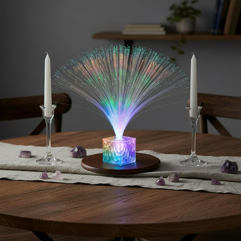 16 (9 Inch,Clear) Amylove Pcs Mini Fiber Optic Lamp Bulk LED Light Color Changing Table Centerpiece Glow in The Dark